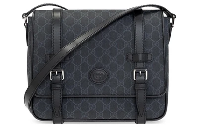 Мужская сумка через плечо Gucci с принтом, серый 4546137