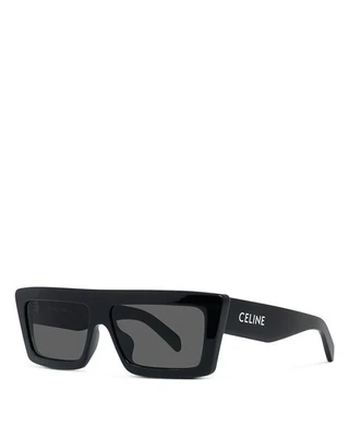 Прямоугольные солнцезащитные очки Monochroms, 57 мм CELINE, цвет Black 6760809