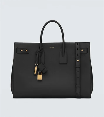 Сумка Sac de Jour Thin из кожи большого размера Saint Laurent, черный 2108420