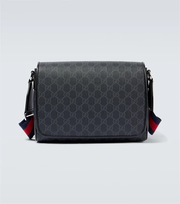 Сумка через плечо из ткани GG с кожаной отделкой Gucci, Black/Black/Brb 25642175