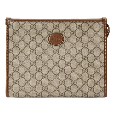 Сумка beauty case with interlocking g 'beige ebony brown sugar' Gucci, бежевый 21088711