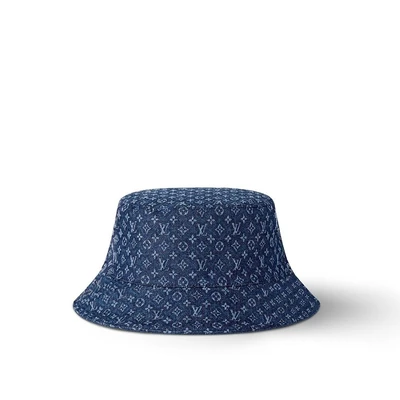 Повседневная двусторонняя панама Louis Vuitton, синий 22194784