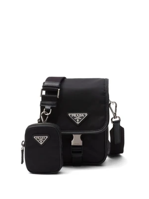 Prada сумка-мессенджер Re-Nylon с логотипом, черный 15691883