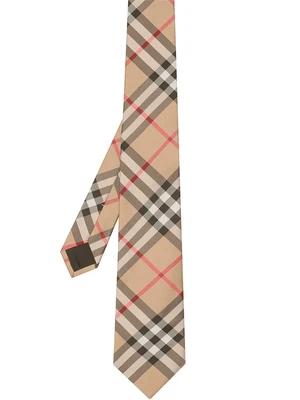 Галстук в клетку Vintage Check BURBERRY, коричневый 25706450