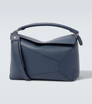 Пазл Эдж большая кожаная сумка через плечо Loewe, Indigo Dye 25627318