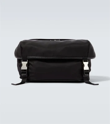 Сумка через плечо с отделкой из кожи Re-Nylon Prada, черный 25633591