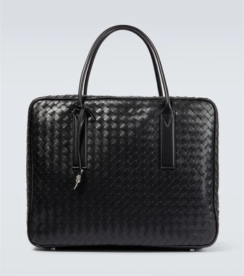 Портфель intrecciato Bottega Veneta, черный 5935477