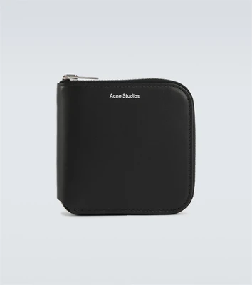 Кожаный кошелек на молнии Acne Studios, черный 2090271