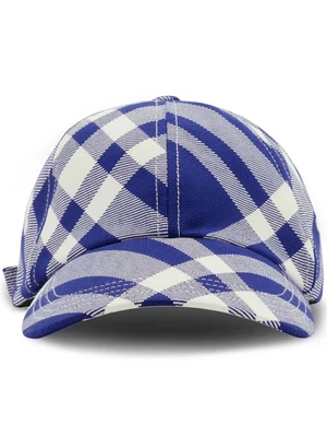 Бейсболка в клетку BURBERRY, синий 25808656