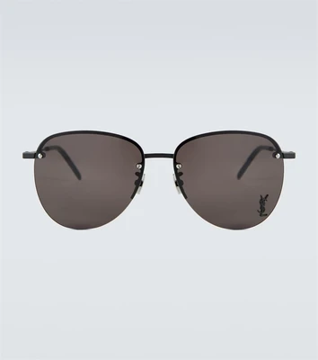Солнцезащитные очки в круглой оправе Saint Laurent, черный 2108404