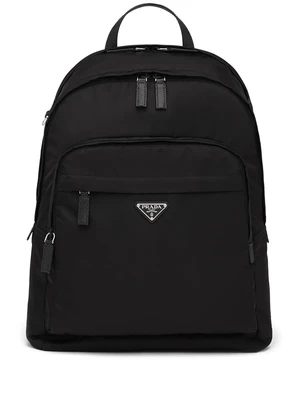 Рюкзак Re-Nylon на молнии с логотипом Prada, черный 25842320