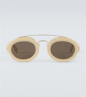 Овальные солнцезащитные очки ff Fendi, белый 5940455