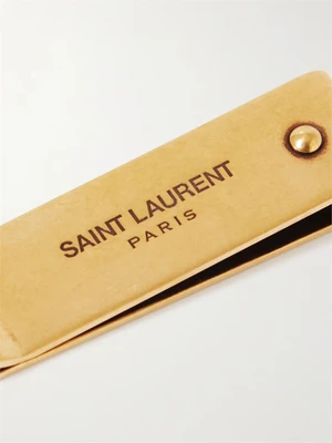 Зажим для денег золотистого цвета SAINT LAURENT, золотой 23971127