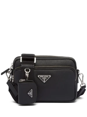 Сумка на плечо из сафьяновой кожи Prada, черный 25859725