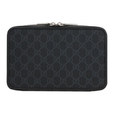 GUCCI Мужская черная кожаная сумка через плечо 27943232