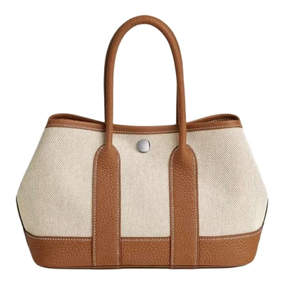 HERMES Мини-сумка из телячьей кожи унисекс бежевая 27949295