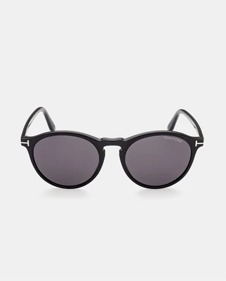 Круглые черные солнцезащитные очки из ацетата Tom Ford, черный 4176606