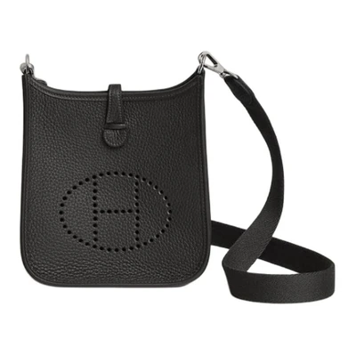 HERMES Сумка через плечо Evelyne Clemence из кожи коровы унисекс тёмная бронза 27948377