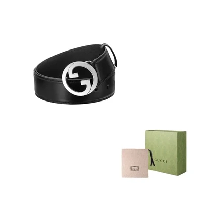 Ремень мужской Gucci Leather, черный 14000882