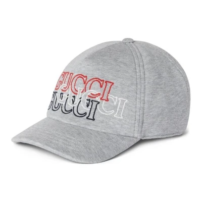 GUCCI Бейсболка с вышитым логотипом, Gray 27945231