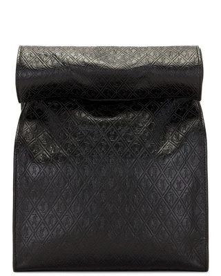 Сумка Saint Laurent Monogram Embossed Pouch, черный 6081295