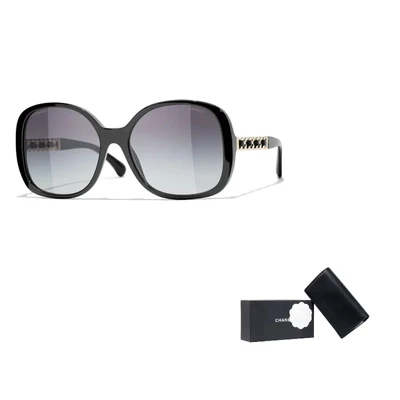 CHANEL Квадратные солнцезащитные очки, Black 27908993