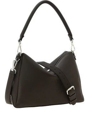 Кожаная сумка через плечо с логотипом FF FENDI, коричневый 26604771