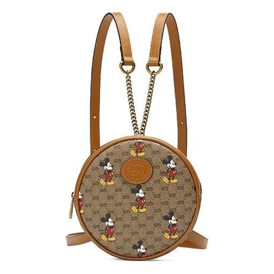 Рюкзак (WMNS) GUCCI xDisney GG Bag Creamy/Brown, бежевый 6671583