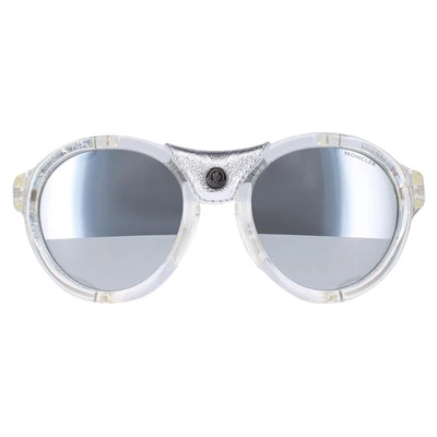Круглое хрустальное серебристо-серое серебряное зеркало ML0046 Moncler, серебро 7010784