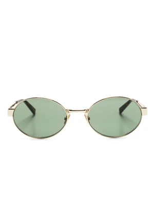 Saint Laurent Eyewear солнцезащитные очки 692 в овальной оправе, золотистый 15825303