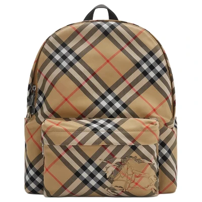 Burberry Полиэстеровый рюкзак малый размер мужской песочный бежевый 27896495