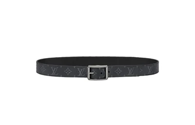 Ремень кожаный Louis Vuitton с пряжкой, черный 13995208