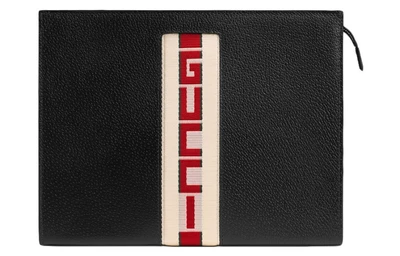 GUCCI Кожаный клатч мужской черный 27944714