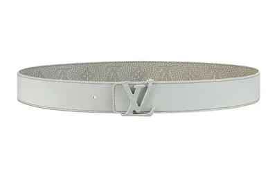 Ремень кожаный Louis Vuitton мужской, темно-зеленый 13995317
