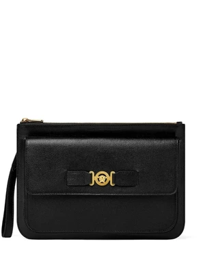Versace кожаный клатч с бляшкой «Медуза», черный 15737990