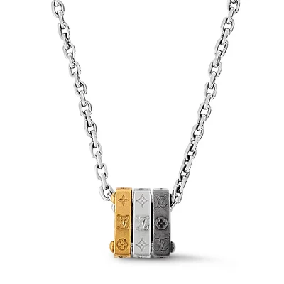 Ожерелье с монограммой Louis Vuitton, металлик 22192822