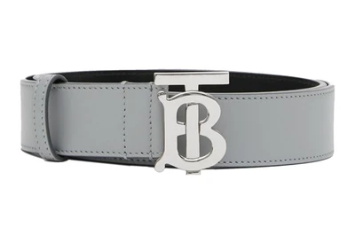 Ремень мужской кожаный Burberry, серый 14017235