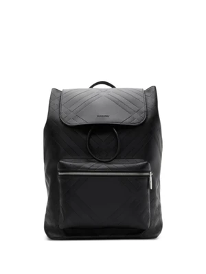 Рюкзак с тисненой клеткой Burberry, черный 20489160