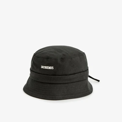 Хлопковая панама le bob gadjo с металлизированной бляшкой Jacquemus, черный 9290391