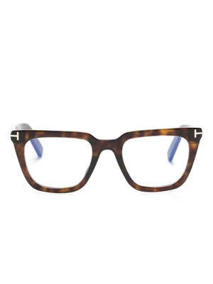 TOM FORD Eyewear очки TF5963B в квадратной оправе, коричневый 15665385