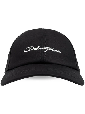 Dolce & Gabbana хлопковая бейсболка с аппликацией логотипа, черный 15687703