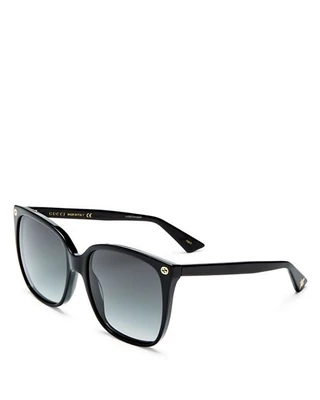 Квадратные солнцезащитные очки, 57 мм Gucci, цвет Black 6761809