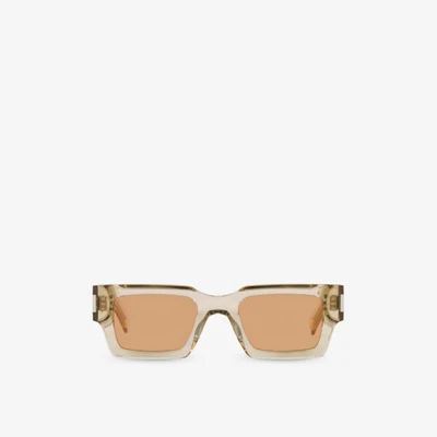 Солнцезащитные очки Ys000468 в прямоугольной оправе из ацетата Saint Laurent, желтый 17488411