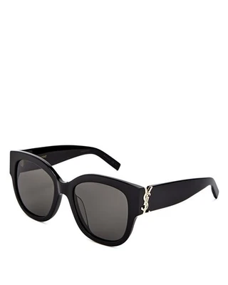 Квадратные солнцезащитные очки, 56 мм Saint Laurent, цвет Black 6764922