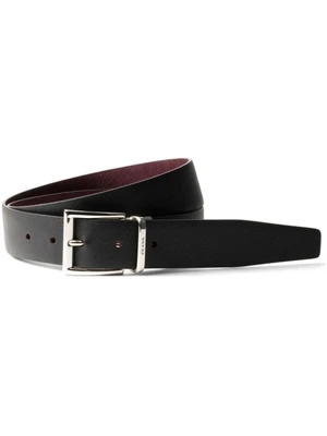 Prada двусторонний ремень из сафьяновой кожи, черный 15674433