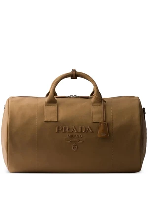 Сумка с тисненым логотипом Prada, коричневый 26602364