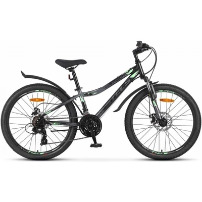 Подростковый велосипед 24" Stels Turbo 410 MD Z010 (рама 12) Черный/зеленый 2025 (М) 5201420