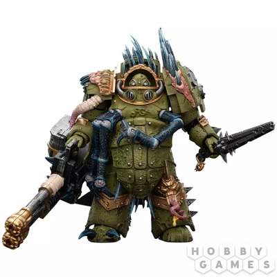 Фигурка JoyToy. Warhammer 40,000: Death Guard Blightlord Terminator 1 with Reaper Autocannon and Bubotic Blades 192677