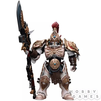 Фигурка JoyToy. Warhammer 40,000: Adeptus Custodes. Solar Watch Custodian Guard with Guardian Spear 141548