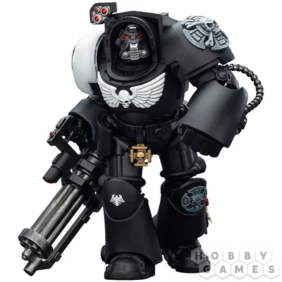 Фигурка JoyToy. Warhammer 40,000: Raven Guard Terminator 3 with Power Fist and Assault Cannon 756584
